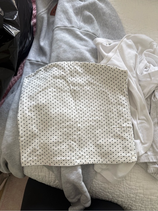 Brandy Melville Dresses & Skirts - Polka Dot White Tube Top Brandy
